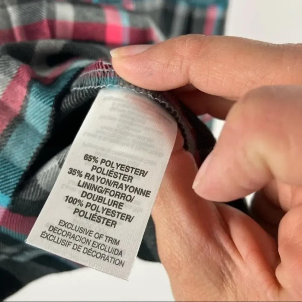 NWT Heartstrings Girls‎ Grey Plaid Dress Sz 10